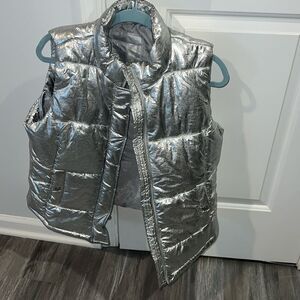 MICHAEL Kors Silver Metallic Ski Vest